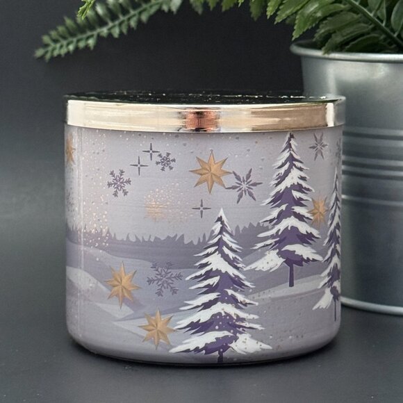 BBW Lavender & Pine Bath & Body Works 3 Wick Candle - Picture 2 of 10